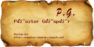 Pásztor Gáspár névjegykártya